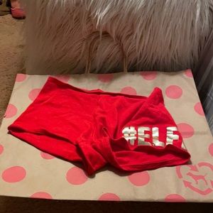 Pink by VS # Elfie Xmas panties + bag